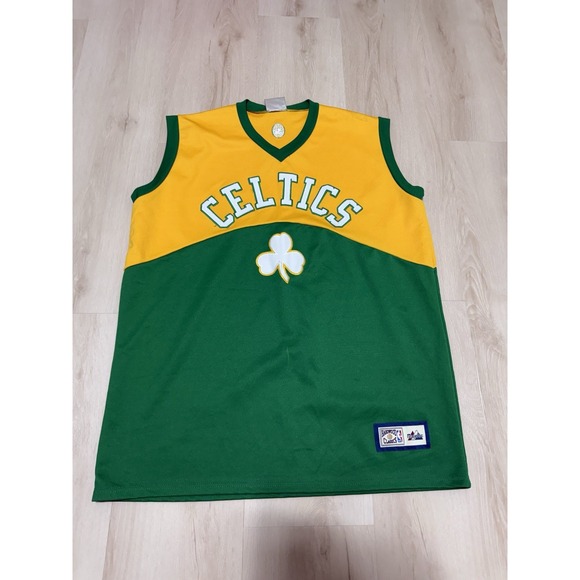 Majestic Other - Majestic HardWood Classics NBA Boston Celtics Jersey Men's Large-XL Green Yellow